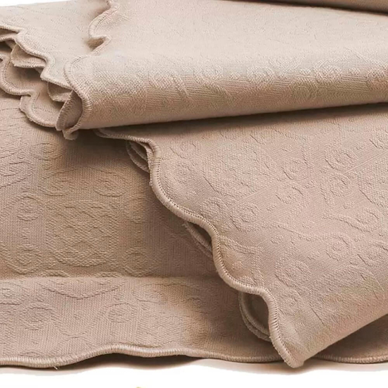 Colcha Piquet Jacquard Casal 100% Algodão Tognato Marom